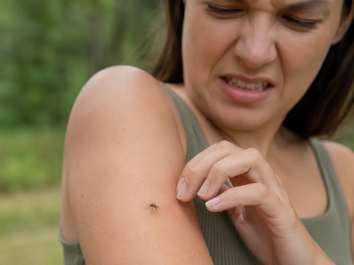 Mosquito on a person’s arm