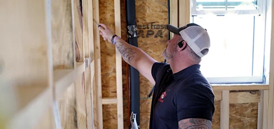 Pest control inspection inside a Southeast Texas property