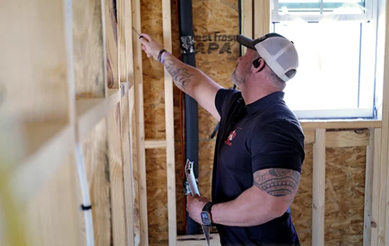 Pest control inspection inside a Southeast Texas property