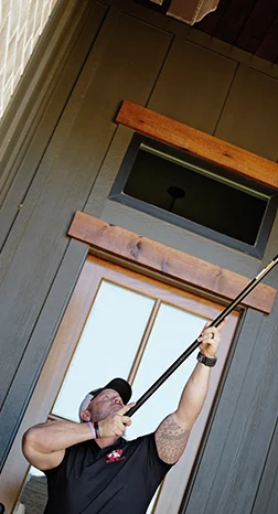 Professional residential pest control treatment at a Southeast Texas home