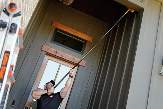 Professional residential pest control treatment at a Southeast Texas home