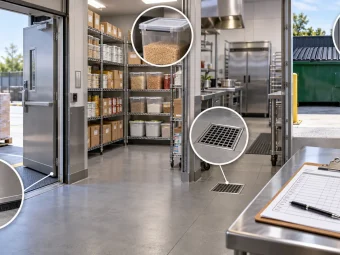 Restaurant pest-control inspection readiness map
